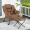 Coast Fauteuil - Relaxstoel met Kruk - Ergonomisch ontwerp Bruin