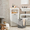 SoBuy BZR67-W - Badkamermeubel - Compacte Opbergkast met Wasmand - Wit