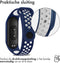 iMoshion Bandje Geschikt voor Xiaomi Mi Band 3 / 4 - iMoshion Siliconen sport band met inkliksysteem ronde drukknoop - Blauw