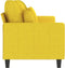 vidaXL - Driezitsbank - 180 - cm - stof - lichtgeel