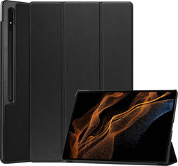 imoshion Tablet Hoes - Geschikt voor Samsung Galaxy Tab S8 Ultra - Trifold Bookcase - Zwart