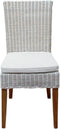 SVJ Eetkamerstoel Vierkant - 60 x 48 x 98 cm - Rotan - Wit
