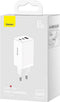 Baseus GaN5 Pro - Oplader - 65W Snellader met 3 poorten - Wit
