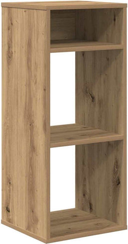 vidaXL - Boekenkast - 34x31x80 - cm - bewerkt - hout - artisanaal - eikenkleur