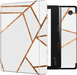 imoshion E-reader Hoesje - Geschikt voor Tolino Epos 3 - Design Slim Hard Case Sleepcover Bookcase met stand - White Graphic