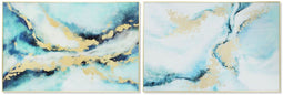 Schilderij DKD Home Decor 80 x 2,5 x 120 cm Abstract Modern (2 Stuks)