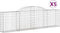 vidaXL - Schanskorven - 5 - st - gewelfd - 300x30x80/100 - cm - gegalvaniseerd - ijzer