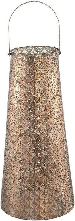 PTMD Dellis Lantaarn - H60 x Ø28 cm - Ijzer - Koper