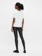 Object Objbelle MW Coated Leggings - Dames Legging met knipbare lengte - Zwart