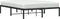 vidaXL - Bedframe - metaal - zwart - 135x190 - cm