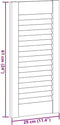 vidaXL - Kastdeuren - met - lamellen - 4 - st - 61,5x29,5 - cm - massief - grenenhout
