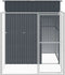 vidaXL - Hondenhok - met - ren - 165x251x181 - cm - gegalvaniseerd - staal - antraciet