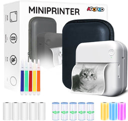 Mini Printer - Draadloze Fotoprinter - Inktloos met App - Wit en Groen