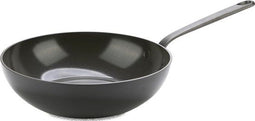 GreenPan Craft - Aluminium Wokpan Ø28cm - 3.6L - PFAS-vrij - Zwart - Inductie- en Vaatwassergeschikt - Ovenbestendig tot 220° - Gehard Aluminium - RVS Handgrepen - Groter bakoppervlak
