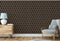 DUTCH WALLCOVERINGS Behang Geometric zwart en goudkleurig