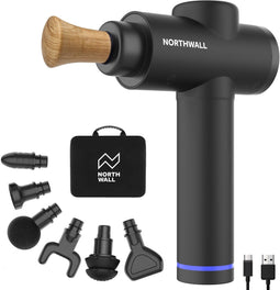 Northwall Massage Gun Prime - Professioneel Massage Pistool - 7 Opzetstukken - Koffer - Zwart