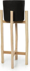 De Charcoal Hoge Plantenbak - Zwart Natural - L