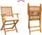 vidaXL - Vouwbare - Tuinstoelen - met - Witte - Kussen - 2-stuks - Massief - Acaciahout