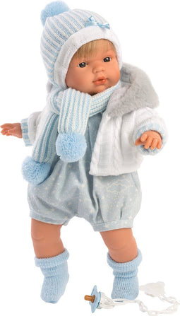 Llorens Jongens Pop Sasha Lloron Blauwe Kleding 38Cm