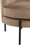 J-Line stoel Lounge Rond - textiel/metaal - bruin