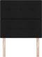 vidaXL - Hoofdbord - met - knopen - - - Zwart - - - 100 - cm - - - Stof
