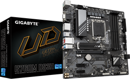 Gigabyte B760M DS3H - Micro-ATX Moederbord - Intel LGA 1700 - 4x DDR5 tot 128GB - 2.5Gbps Ethernet