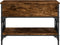 vidaXL - Salontafel - 70x50x50 - cm - bewerkt - hout - en - metaal - gerookt - eiken