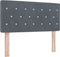 vidaXL - Hoofdbord - met - Kristalknoop - Vast - Donkergrijs - 90 - cm - Velvet