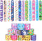 Partizzle Klaparmbanden - 48x Slap on Bracelet - 24 Designs - Kunstleer (48 stuks)