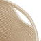 vidaXL - Opbergmand - met - deksel - Ø - 37x50 - cm - katoen - zwart - en - beige