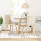 vidaXL - Eetkamerstoelen - 2 - st - stof - crèmekleurig