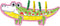 SES - Wasknijper dieren - dierenfiguren kleurplaten - met 8 kleurpotloden, 50 gekleurde mini knijpers en wiebeloog stickers