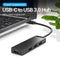 Vention TGKBB - USB-C Hub - 4x USB 3.0 poorten - Zwart
