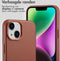 Accezz MagSafe Leather Backcover iPhone 14 - Echt leer - Verhoogde randen - Bruin