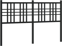 vidaXL - Hoofdbord - 137 - cm - metaal - zwart