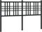 vidaXL - Hoofdbord - 137 - cm - metaal - zwart