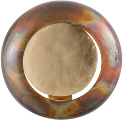 PTMD Prestyn Copper Iron Round Wall Stormlight M