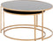 PTMD Salontafel Miyo Dark Glass Rond Set van 2