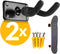 Vesto® - Skateboard muurbeugel - Set van 2 - Inclusief schroeven en pluggen - Zwart (2 stuks)