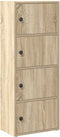 vidaXL - Boekenkast - 40x24x102 - cm - bewerkt - hout - betongrijs