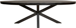 Eetkamertafel Milan - Eettafel ovaal - Zwarte eettafel 240 cm