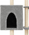 vidaXL - Kattenmeubel - met - sisal - krabpalen - 145 - cm - lichtgrijs