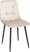 Set van 4 eetkamerstoelen POWELL Fluweel Beige