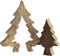 J-Line decoratie Kerstboom Puzzel - hout - bruin/naturel - small