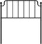 vidaXL - Hoofdbord - 90 - cm - metaal - zwart
