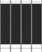 vidaXL - Kamerscherm - met - 4 - panelen - 160x200 - cm - stof - zwart