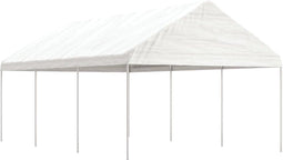 vidaXL - Prieel - met - dak - 6,69x4,08x3,22 - m - polyetheen - wit