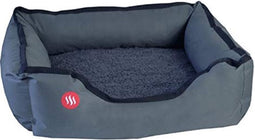 Glovii GPETH Beheiztes Haustierbett | Elektrische Unterlage fur Hunde & Katzen | Heizelement aus Kohlenstofffasern, 2 Temperatursensoren, sicheres Netzkabel | maschinenwaschbar, Grau, 60 x 50