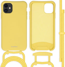 iMoshion Hoesje Geschikt voor iPhone 11 Hoesje Met Koord - iMoshion Color Backcover met afneembaar koord - Geel