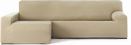 Hoes voor chaise longue met lange armleuning links Eysa BRONX Beige 170 x 110 x 310 cm